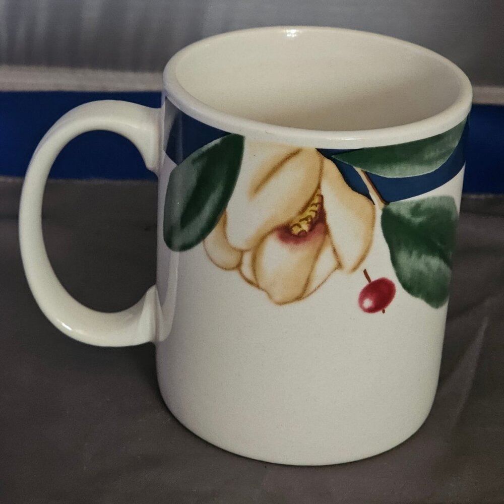 Savannah Grove Collection Magnolias Floral Stoneware Mug